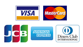 VISA / Master Card / JCB / AMERICAN EXPRESS / Diners Club